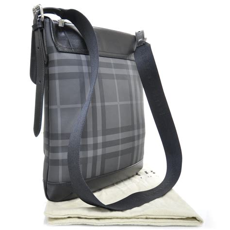 Check Messenger Bag in Black 